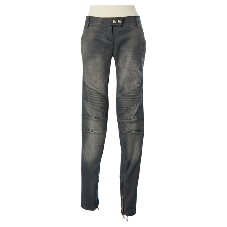 Grey Balmain Biker Jeans Sale Balmain Black Jeans For Sale On