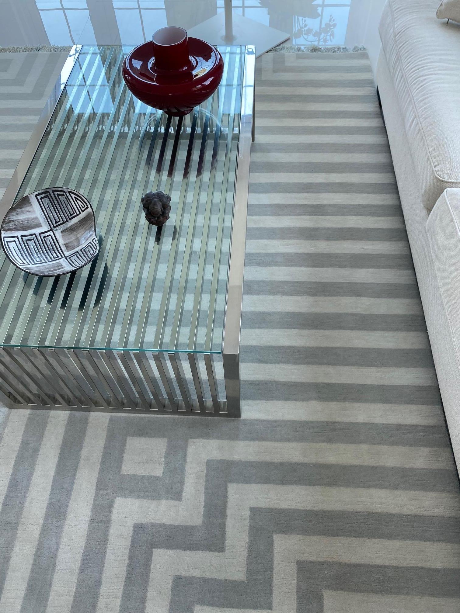 geometric grey carpet