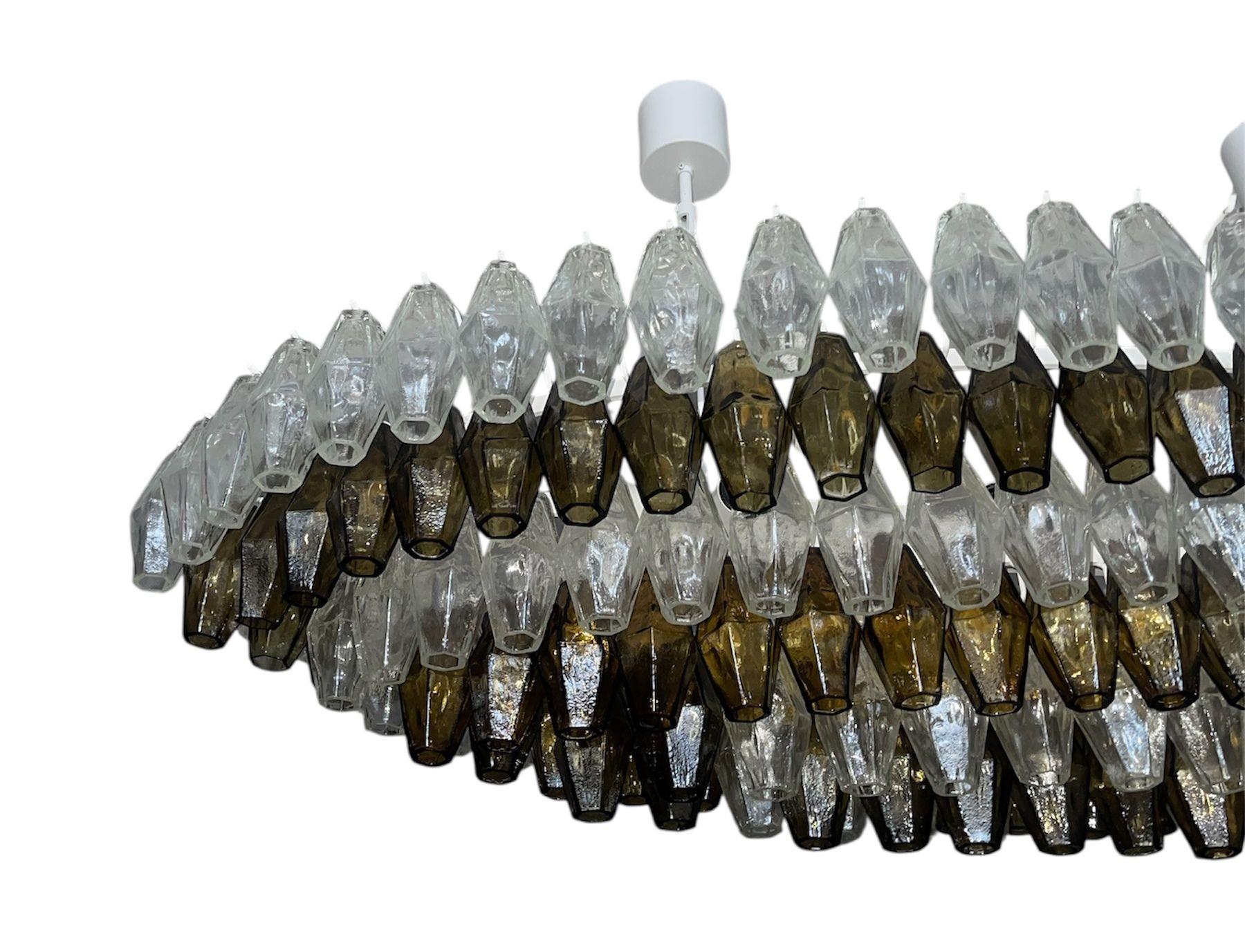 Ein außergewöhnlicher Mid-Century Modern Murano-Kronleuchter von Alberto Donà aus den 1980er Jahren, bestehend aus 280 mundgeblasenen Glaselementen, die als 