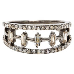 Grey Diamond Baguette Band