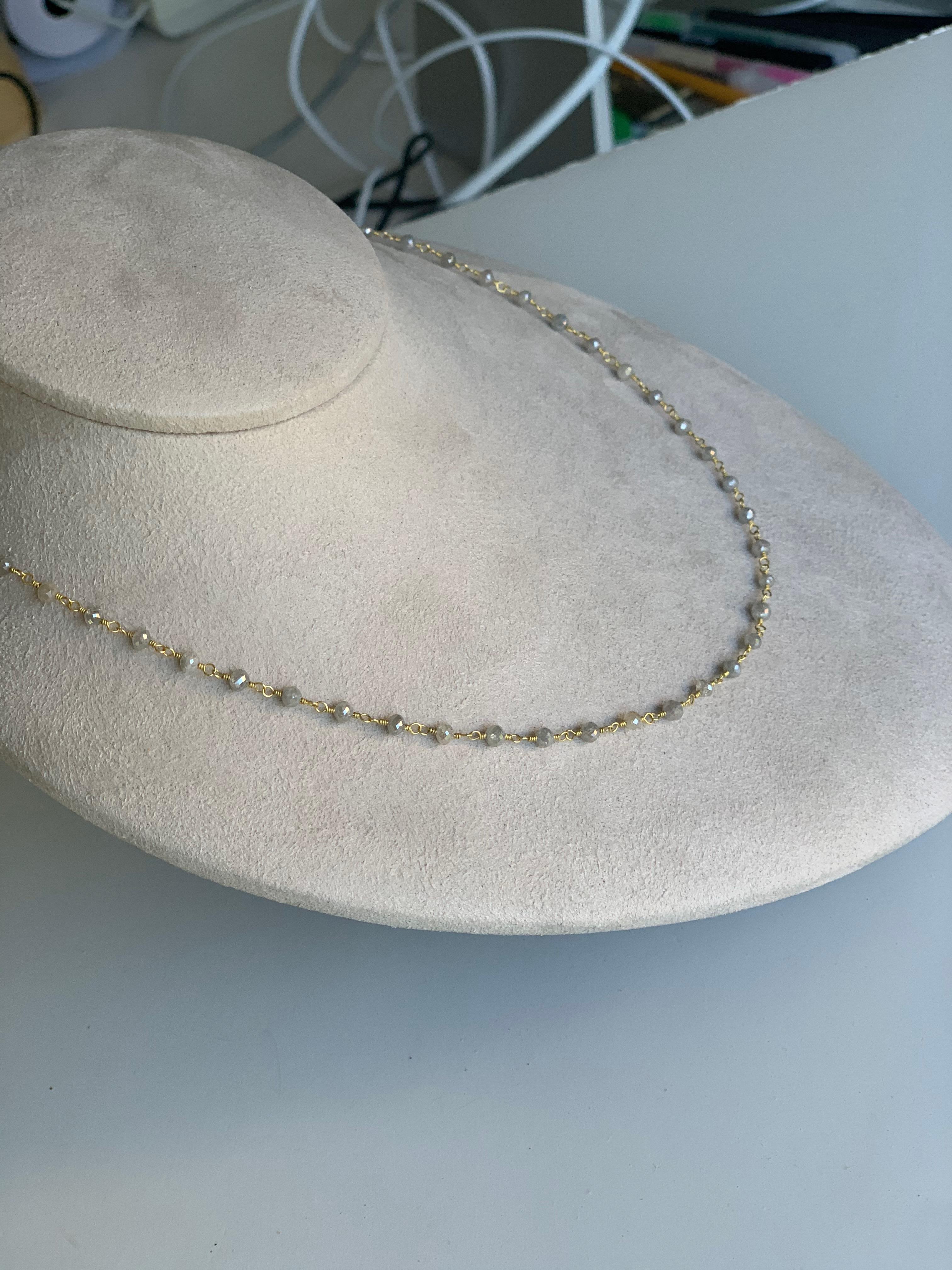 diamond beaded necklace