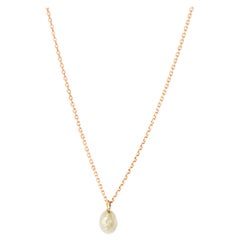 Grey Diamond Drop Necklace in Yellow Gold by Allison Bryan