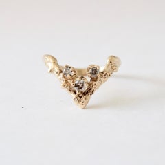 Grey Diamond Jacket Ring in 14 Karat Gold
