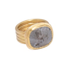 Grey Diamond Pyramid Ring