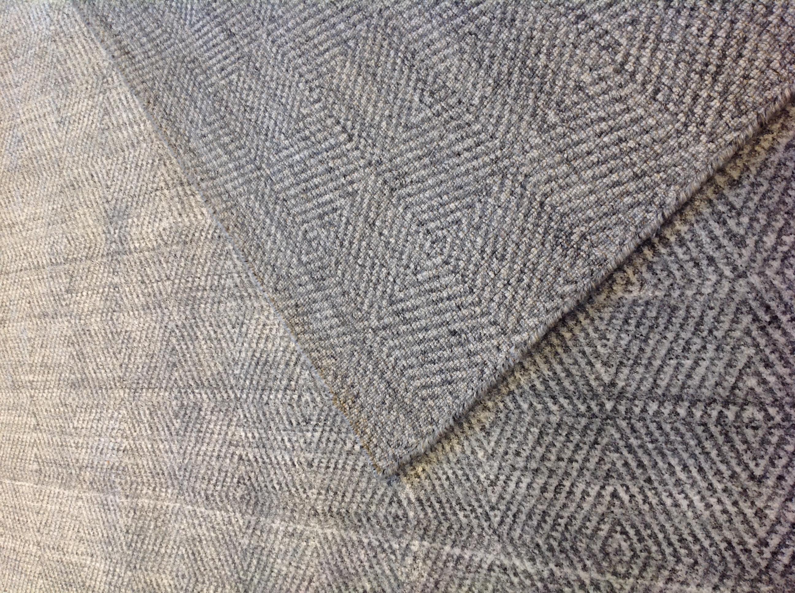 Indiano Tappeto Area Diamonds Grigio in vendita