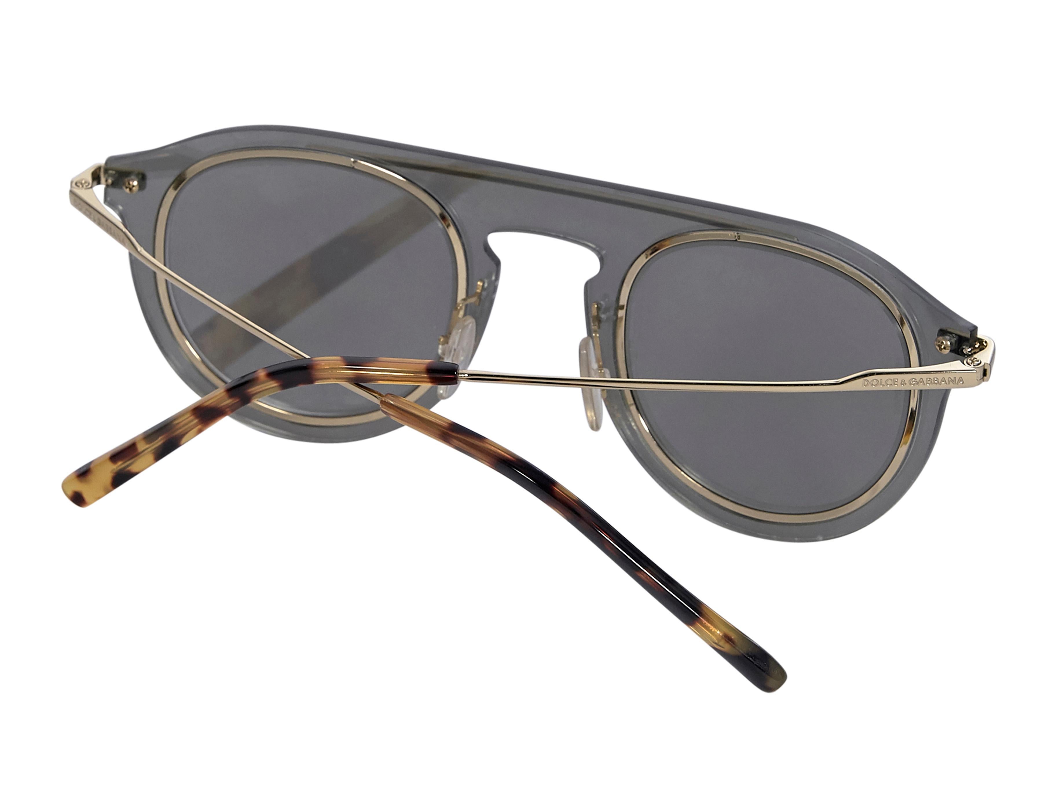 Gray Dolce & Gabbana Grey Mirrored Metal Frame Sunglasses