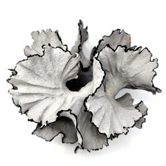 Grey Earthenwear, Leaf Sculpture // 166