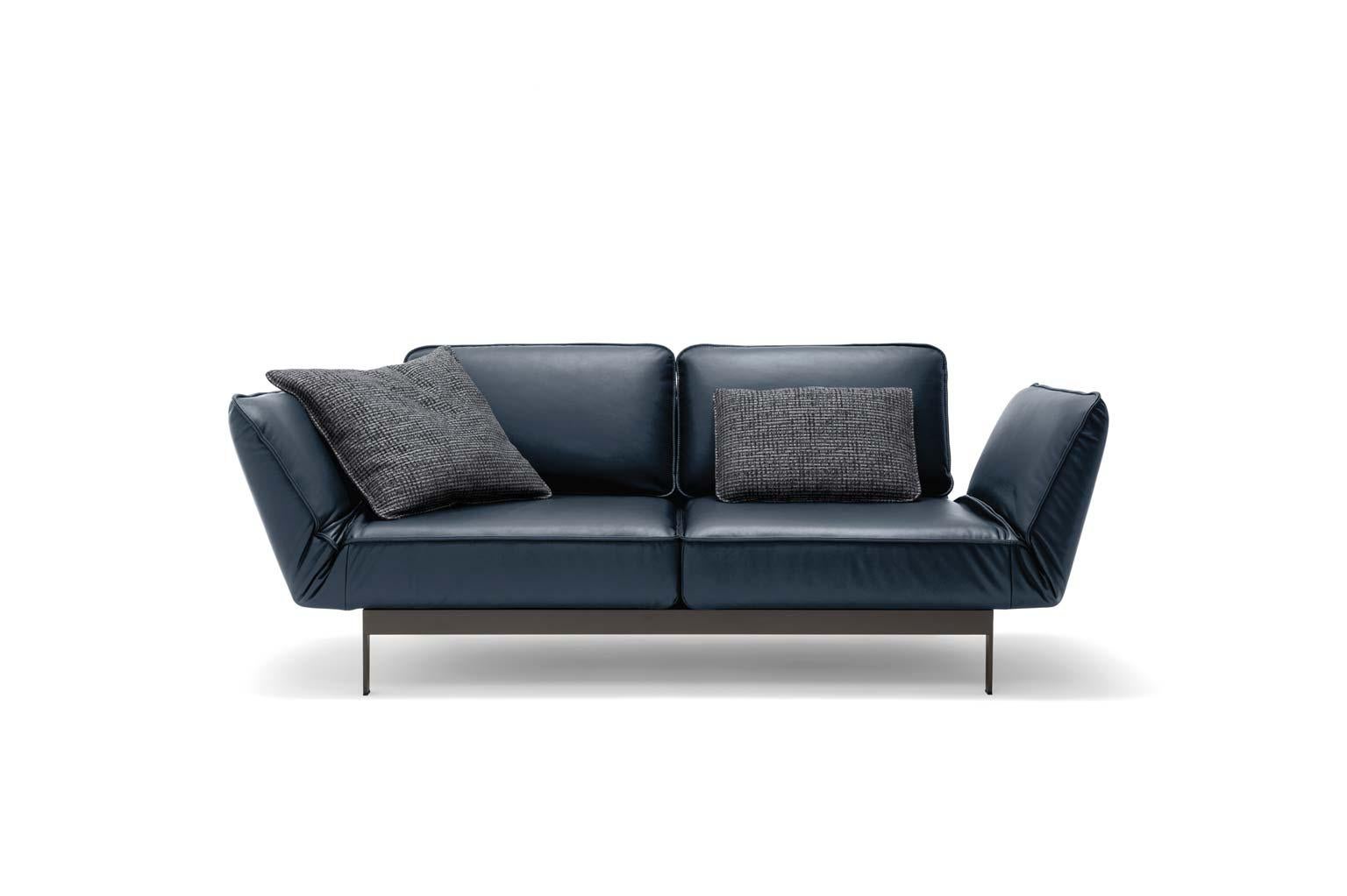 Funktionale Sofa-Sessel-Sessel-Lounge aus grauem Stoff mit schwarzem Stahlgestell von Rolf Benz 5