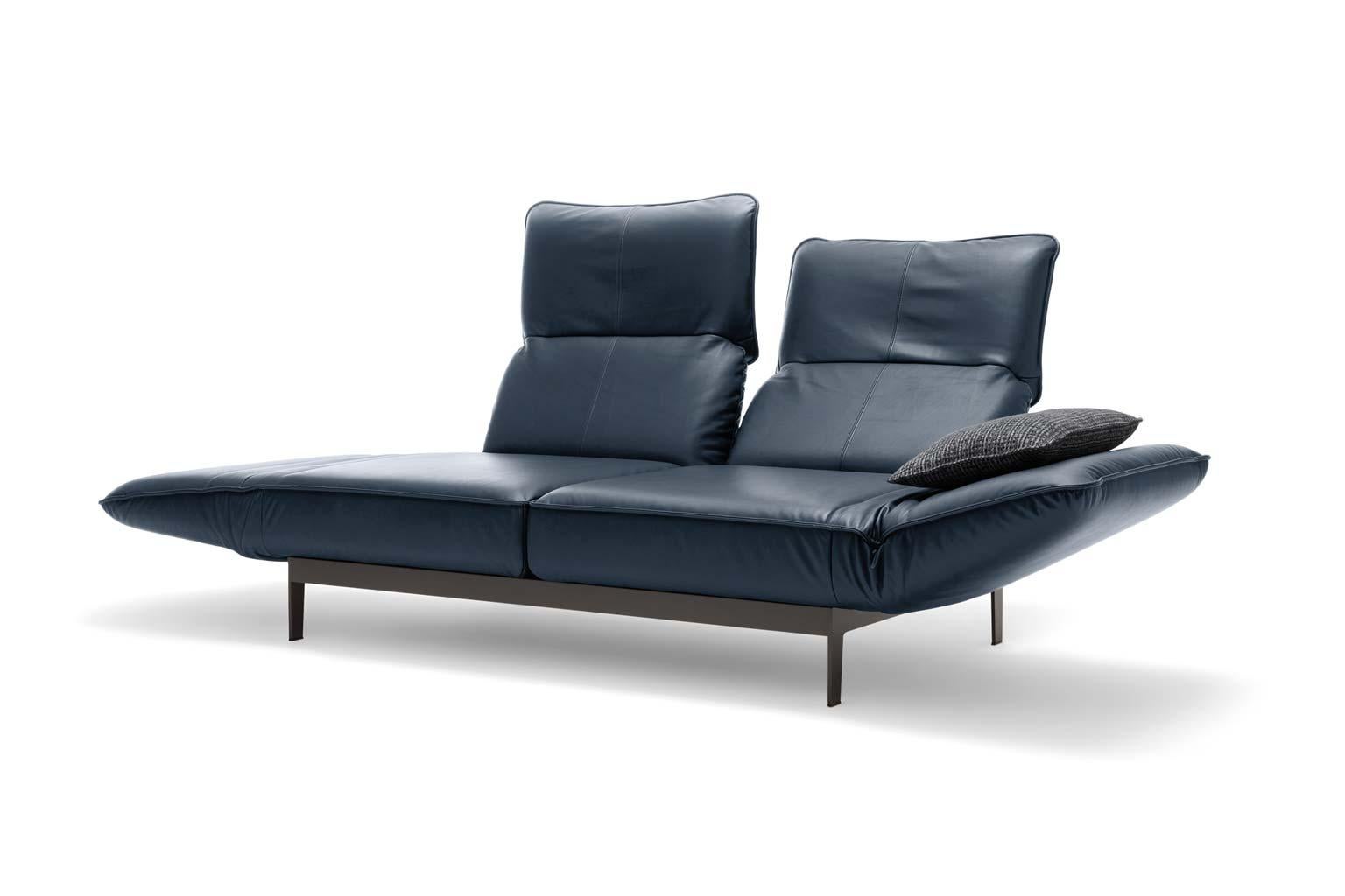 Funktionale Sofa-Sessel-Sessel-Lounge aus grauem Stoff mit schwarzem Stahlgestell von Rolf Benz 7
