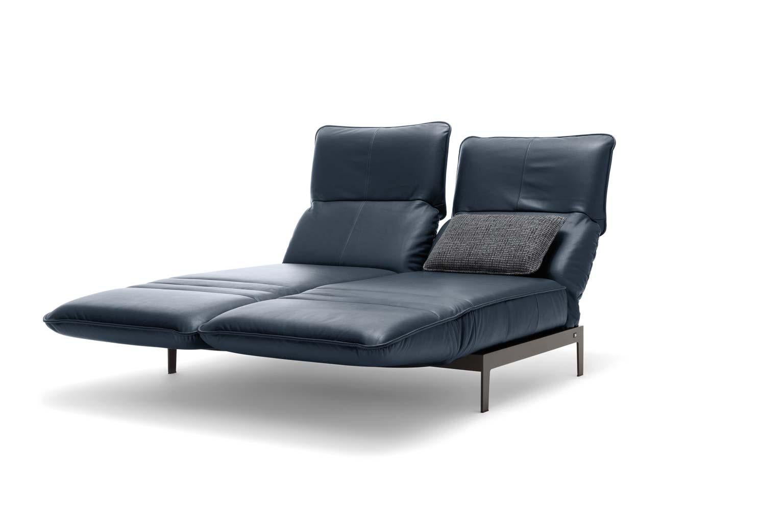 Funktionale Sofa-Sessel-Sessel-Lounge aus grauem Stoff mit schwarzem Stahlgestell von Rolf Benz 8