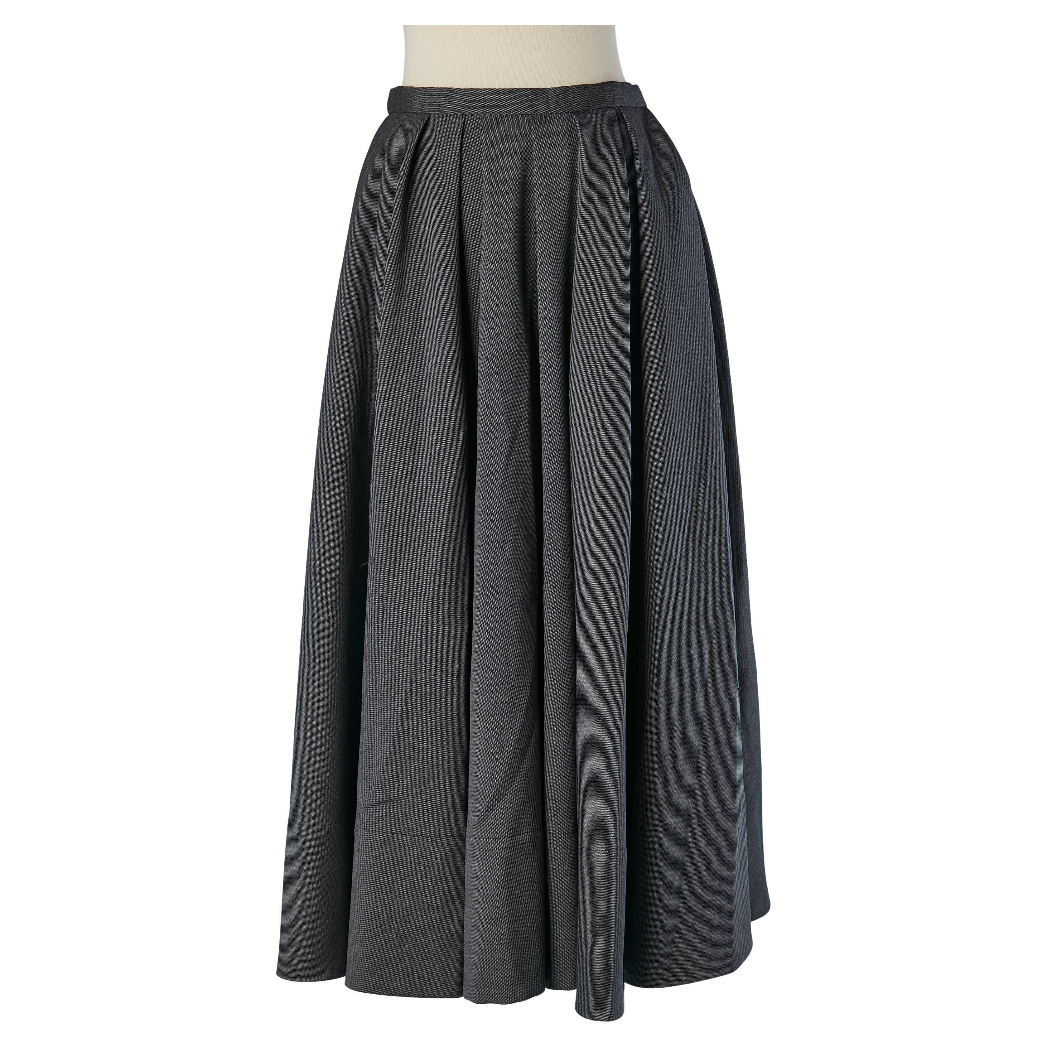 Grey flair wool skirt CHRISTIAN DIOR