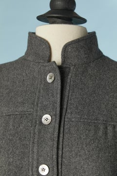 Grey flanelle day dress Karl Lagerfeld for Chloé