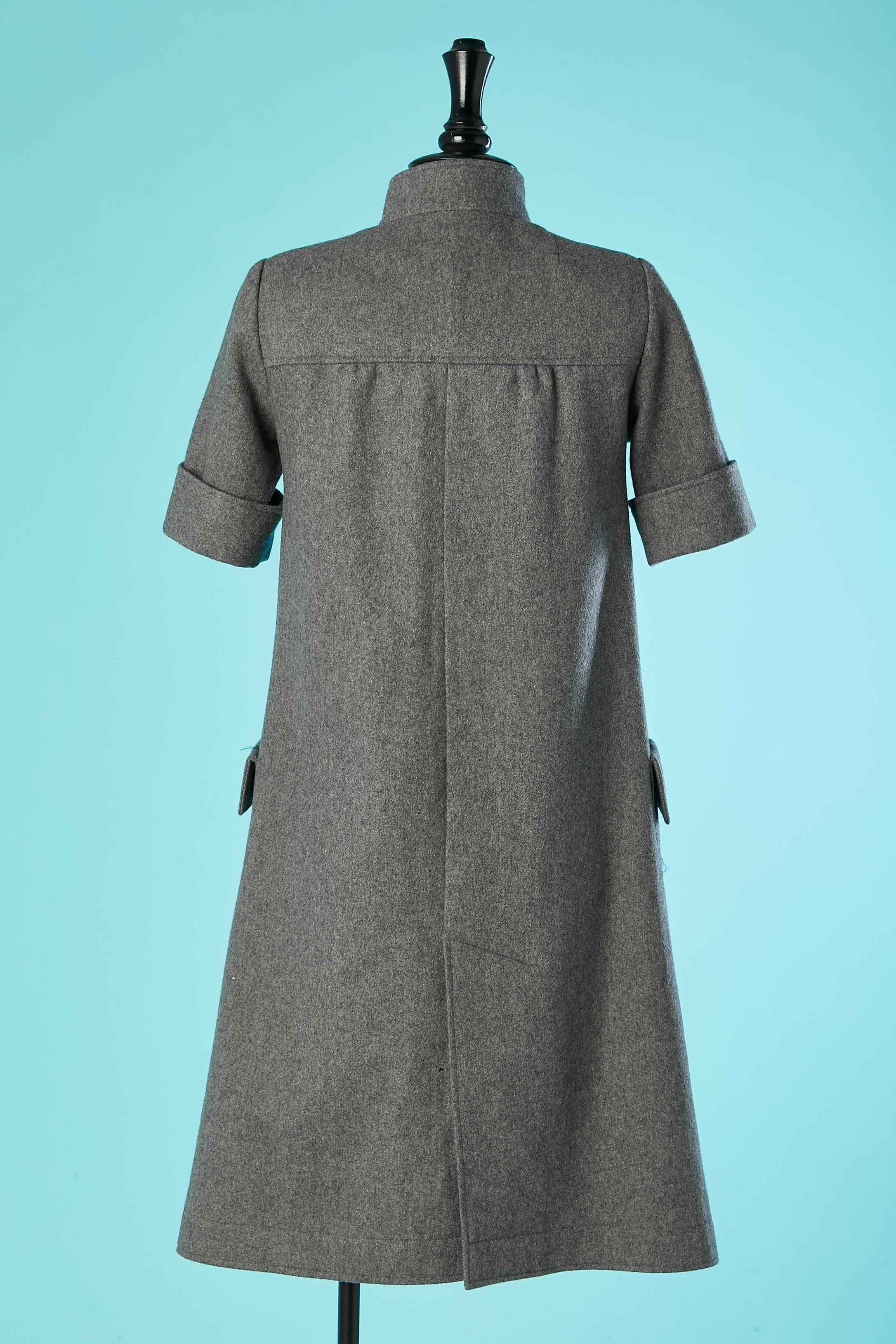 Women's Grey flanelle day dress  Karl Lagerfeld for Chloé For Sale