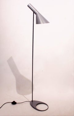 Grey Floor Lamp by Arne Jacobsen and Louis Poulsen, 1990s
