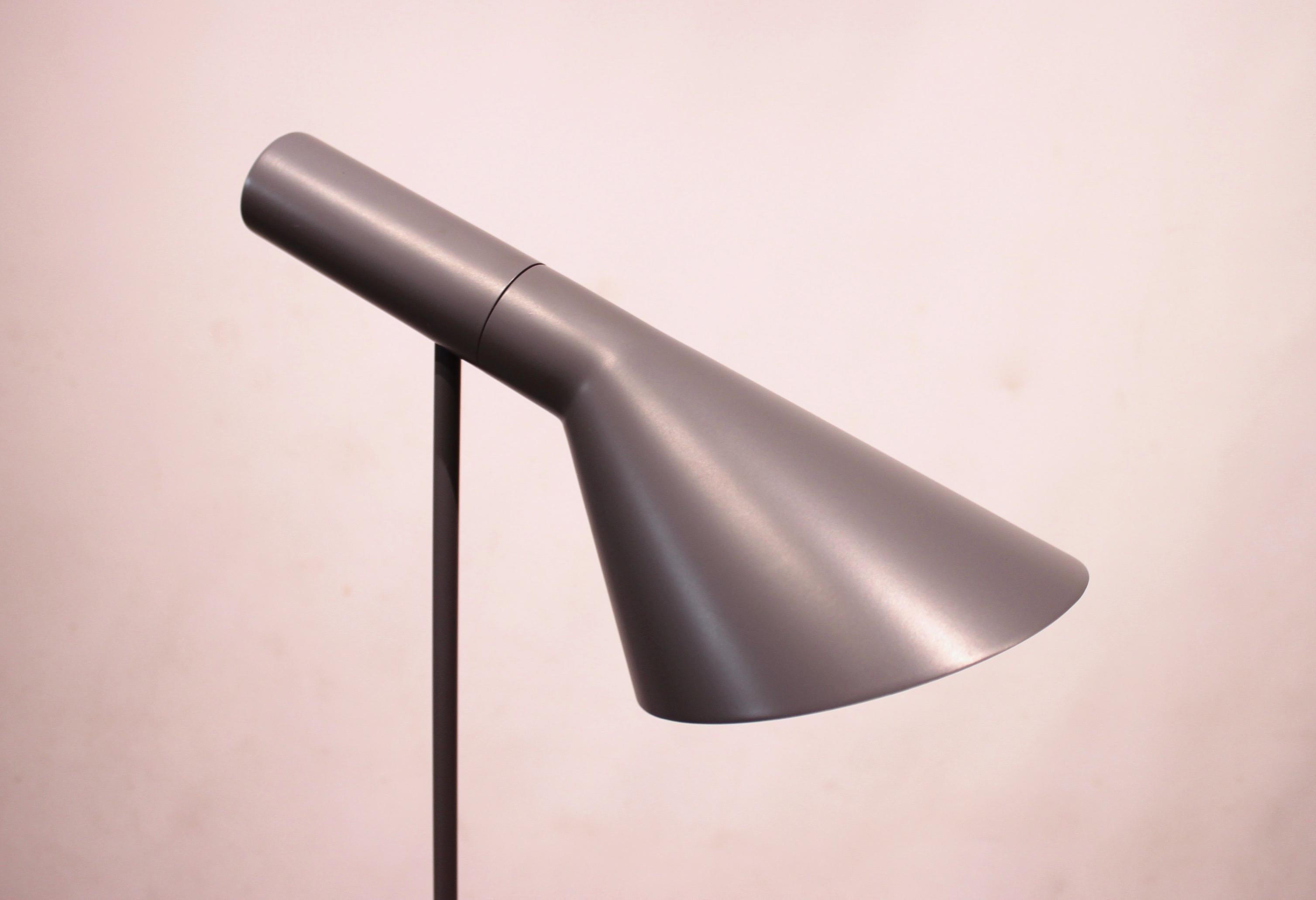 Danish Grey Floor Lamp by Arne Jacobsen and Louis Poulsen, 1990s For Sale