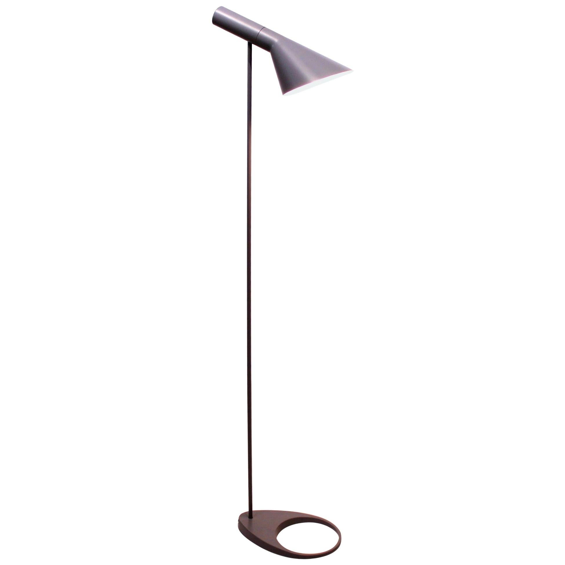 Grey Floor Lamp by Arne Jacobsen and Louis Poulsen, 1990s For Sale