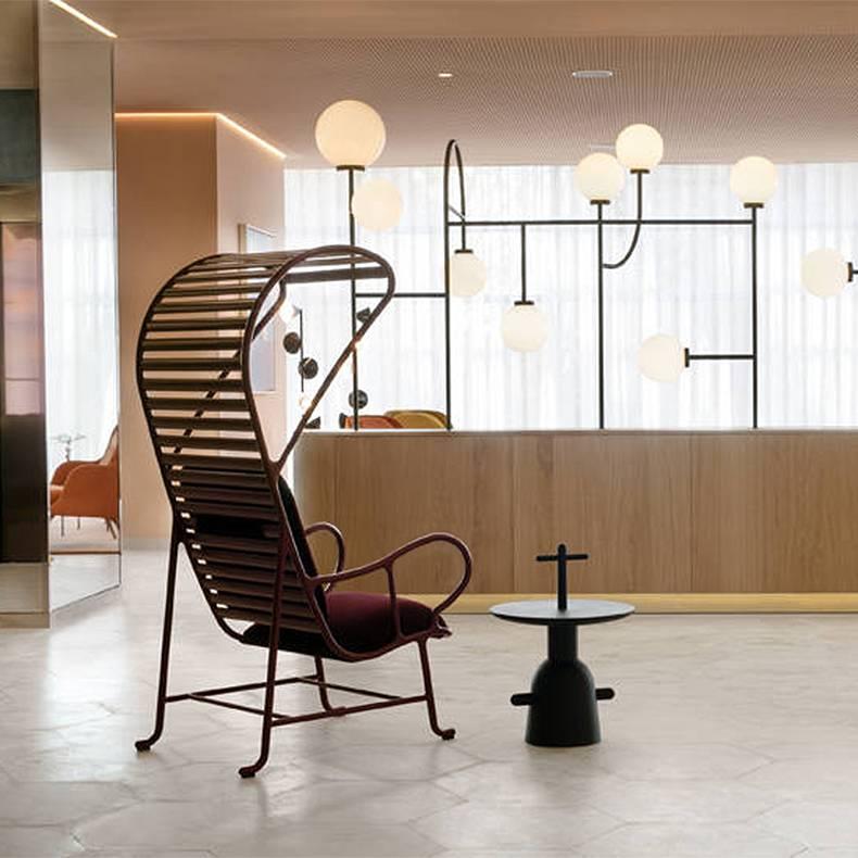 Contemporary Grey Gardenias Armchair with Pergola, Indoor by Jaime Hayon