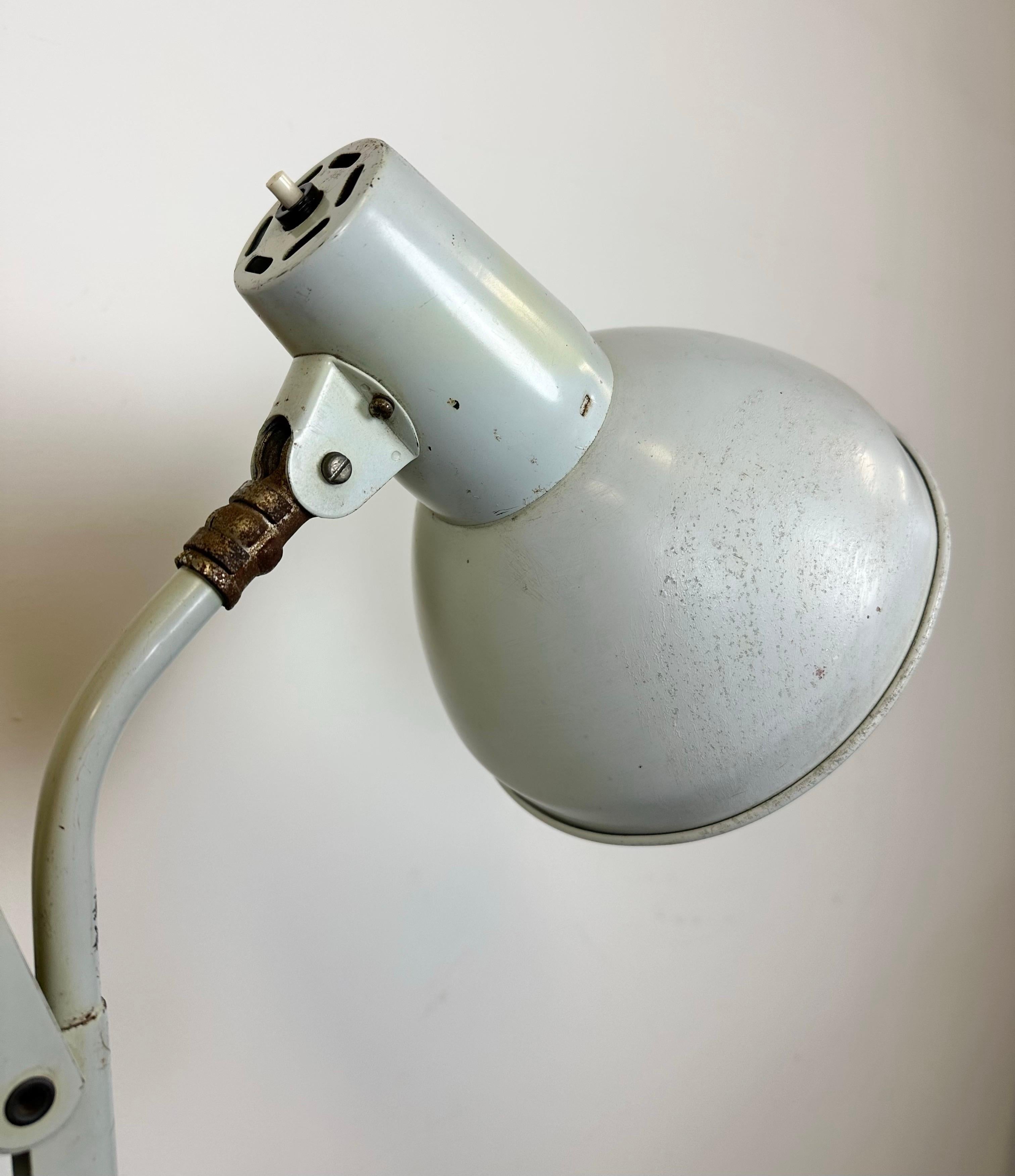 Grey German Industrial Scissor Wall Lamp from SIS, 1960s For Sale 10