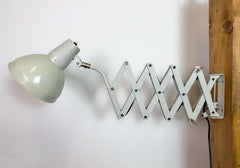 Grey German Industrial Scissor Wall Lamp from SIS, 1960s