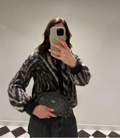 Grey GG Supreme Coated Canvas & Pigskin Leather Ophidia Toiletry Pouch