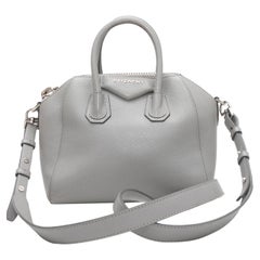 Used Grey Givenchy Mini Antigona Handbag