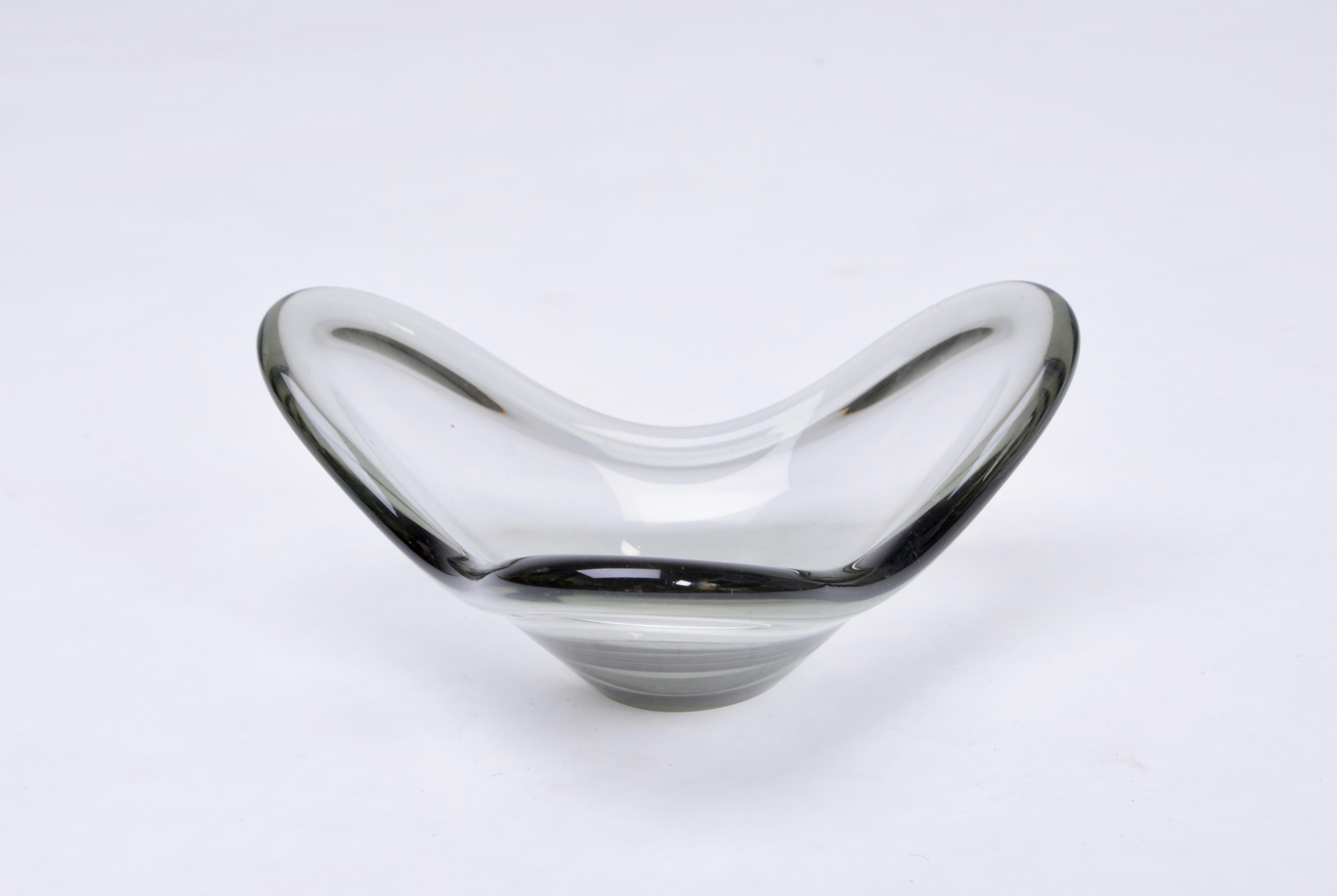 Danish Grey Glass Bowl from the 