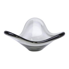 Grey Glass Bowl from the "Fionia" Series Designed by Per Lütken for Holmegaard