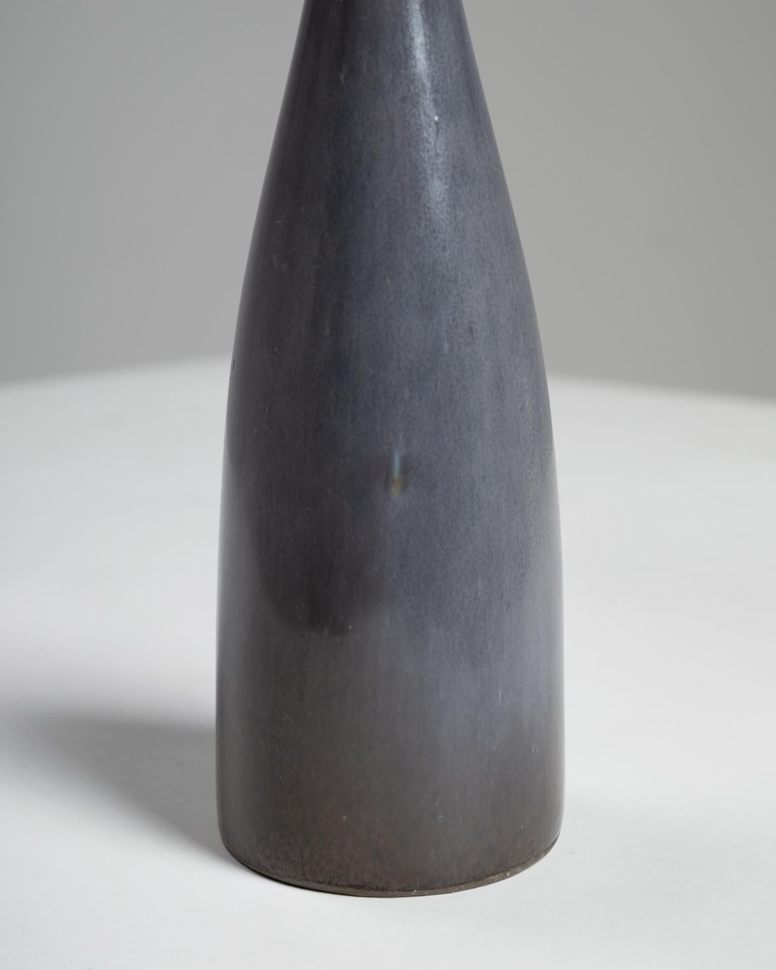 Botella de cerámica esmaltada gris de Jacques (1926-2008) et Dani (1933-2010) RUELLAND en Bueno estado para la venta en Saint-Ouen, FR