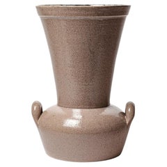 Grey glazed ceramic vase by Accolay, Circa 1970.