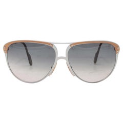 Lunettes de soleil aviateur Alpina en métal gris et or