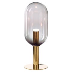 Phenomena-Stehlampe aus grauem / goldenem Kristallglas von Dechem Studio fr Bomma