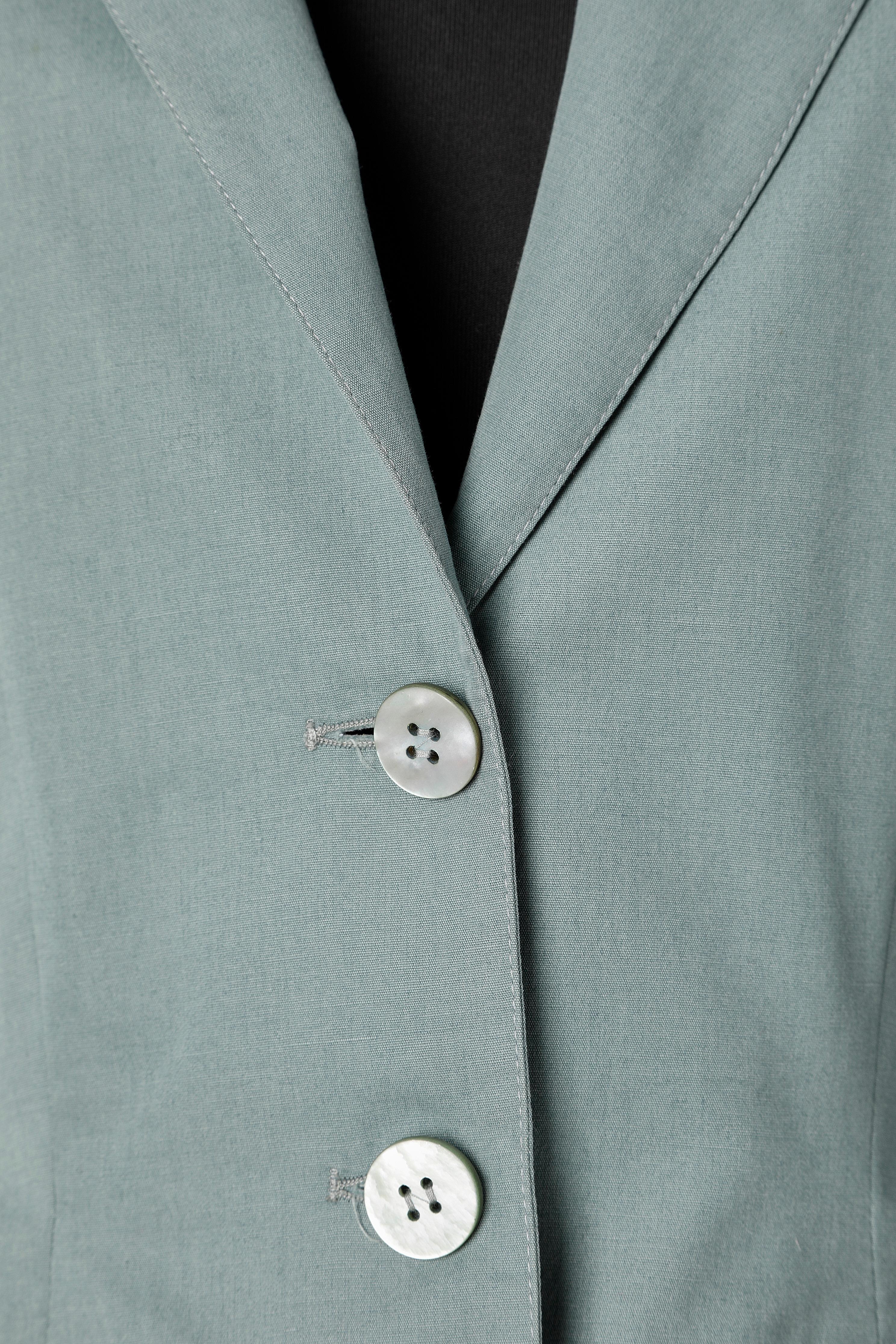 Traje-falda de algodón verde grisáceo ALAIA Gris en venta