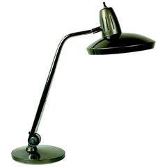 Grey Green Spanish Midcentury Adjustable Desk or Table Lamp by Fase