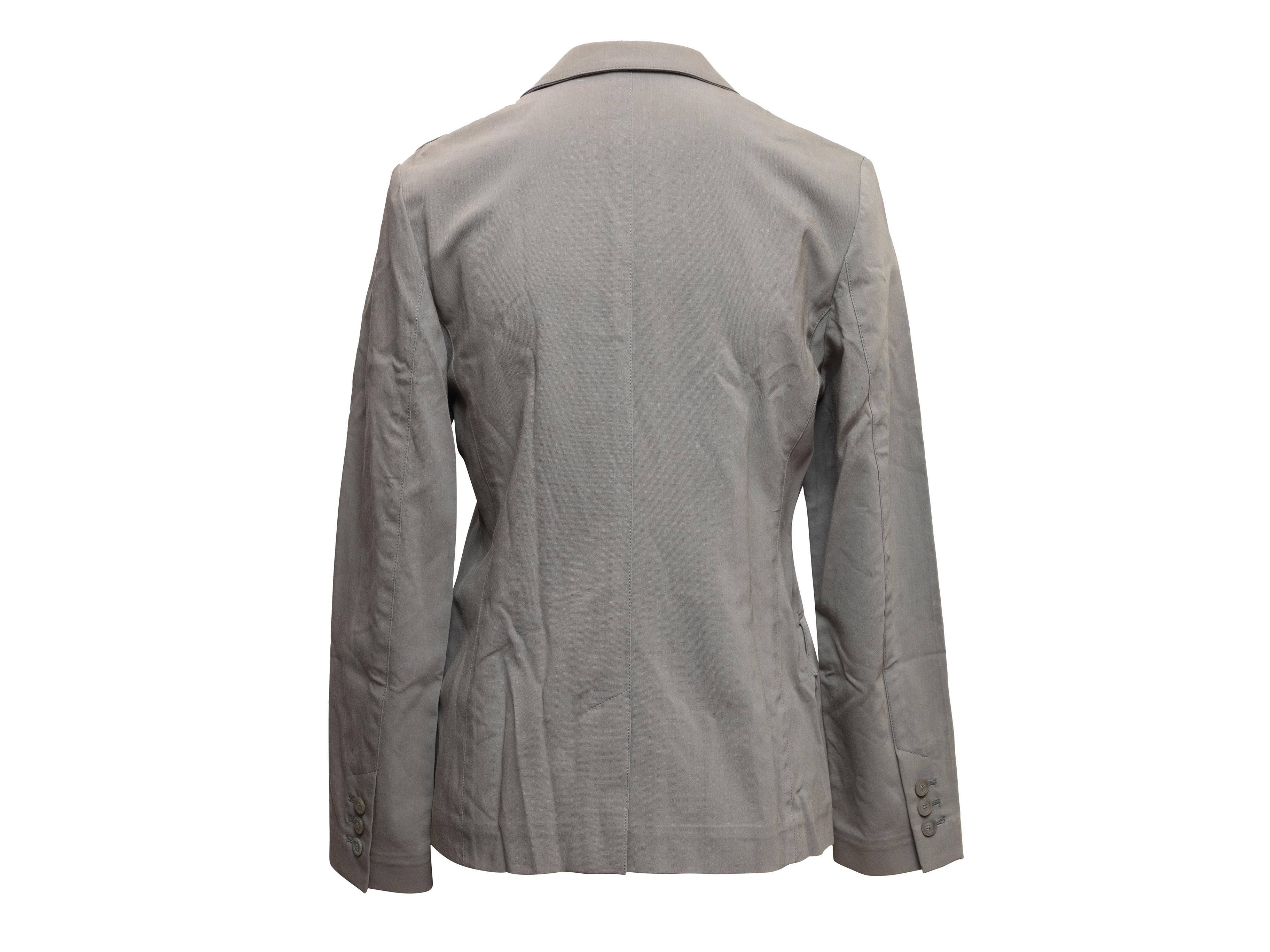 Gris Blazer gris en coton mélangé de Gucci Taille IT 42 en vente