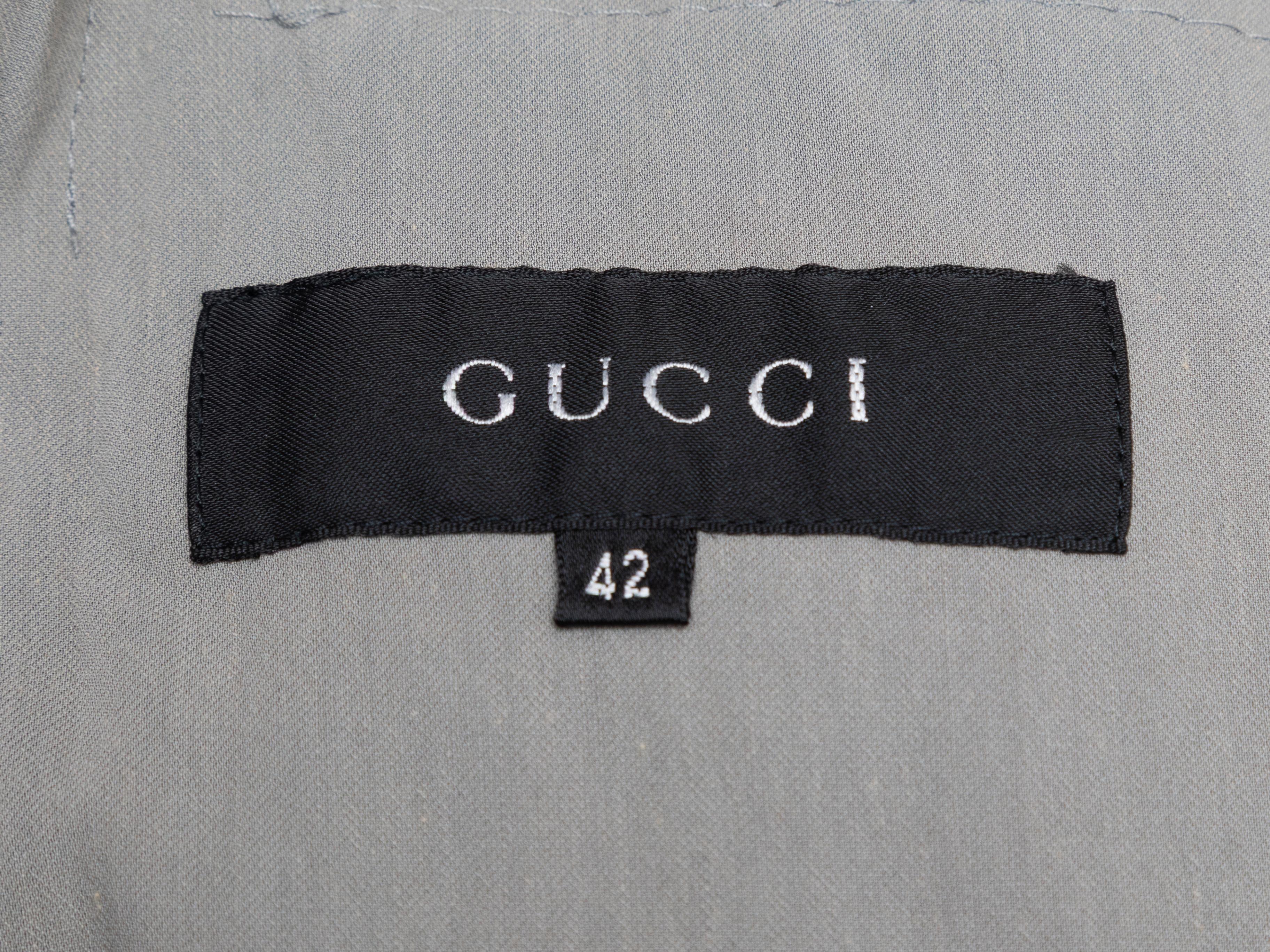 Blazer gris en coton mélangé de Gucci Taille IT 42 Pour femmes en vente