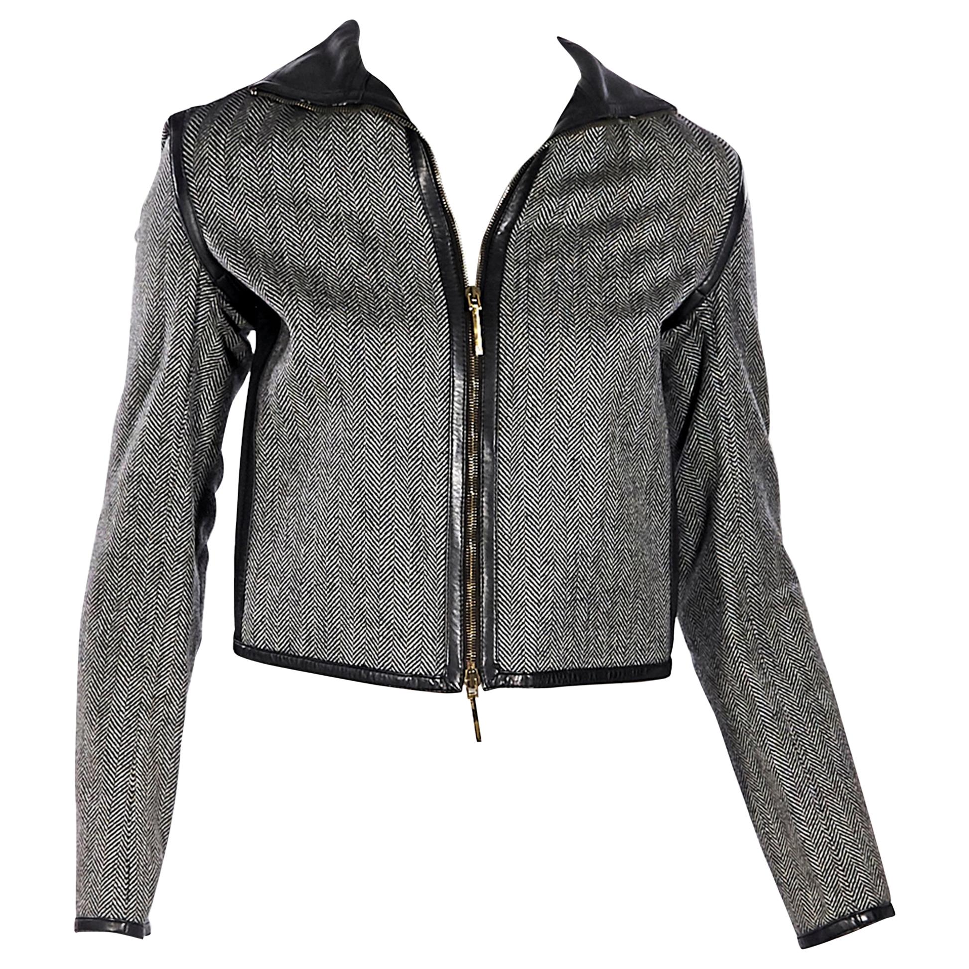 Grey Gucci Herringbone Jacket