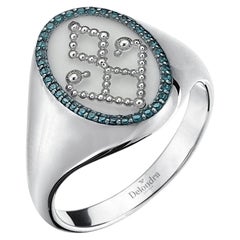 Grey Hands on Waist Diamond Ring in 14K Gold by Dilara Ensari