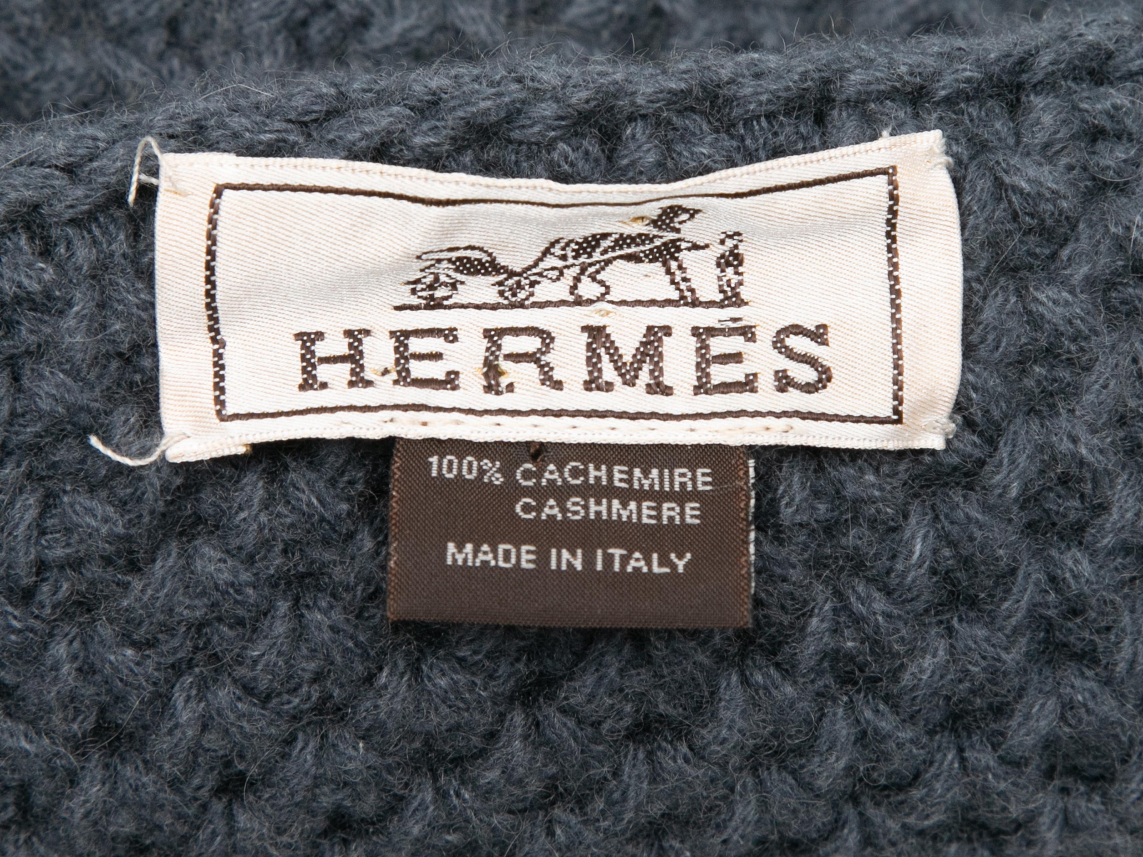 Women's Grey Hermes Cashmere Infinity Scarf For Sale