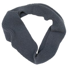 Grey Hermes Cashmere Infinity Scarf
