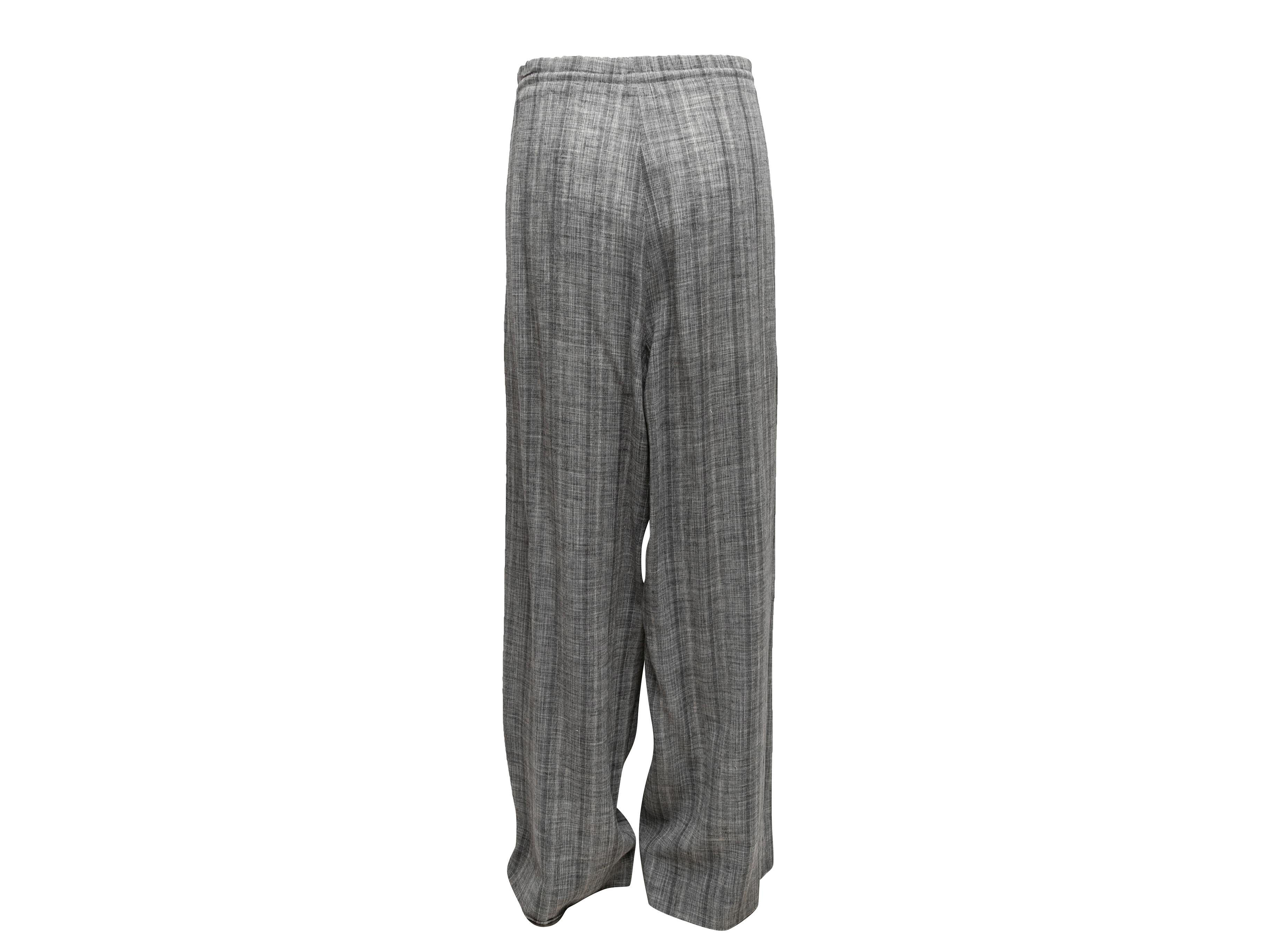 Grey Hermes Wide-Leg Pants Size EU 52 In Good Condition For Sale In New York, NY