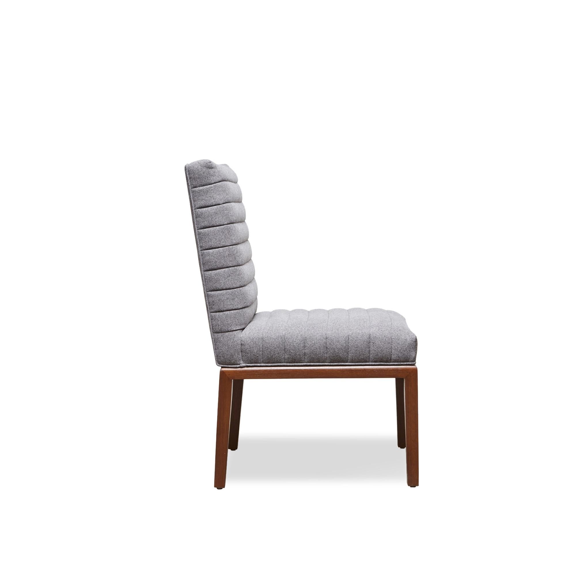 Mid-Century Modern Grey Highback Shoreland Chair by Brian Paquette for Lawson-Fenning