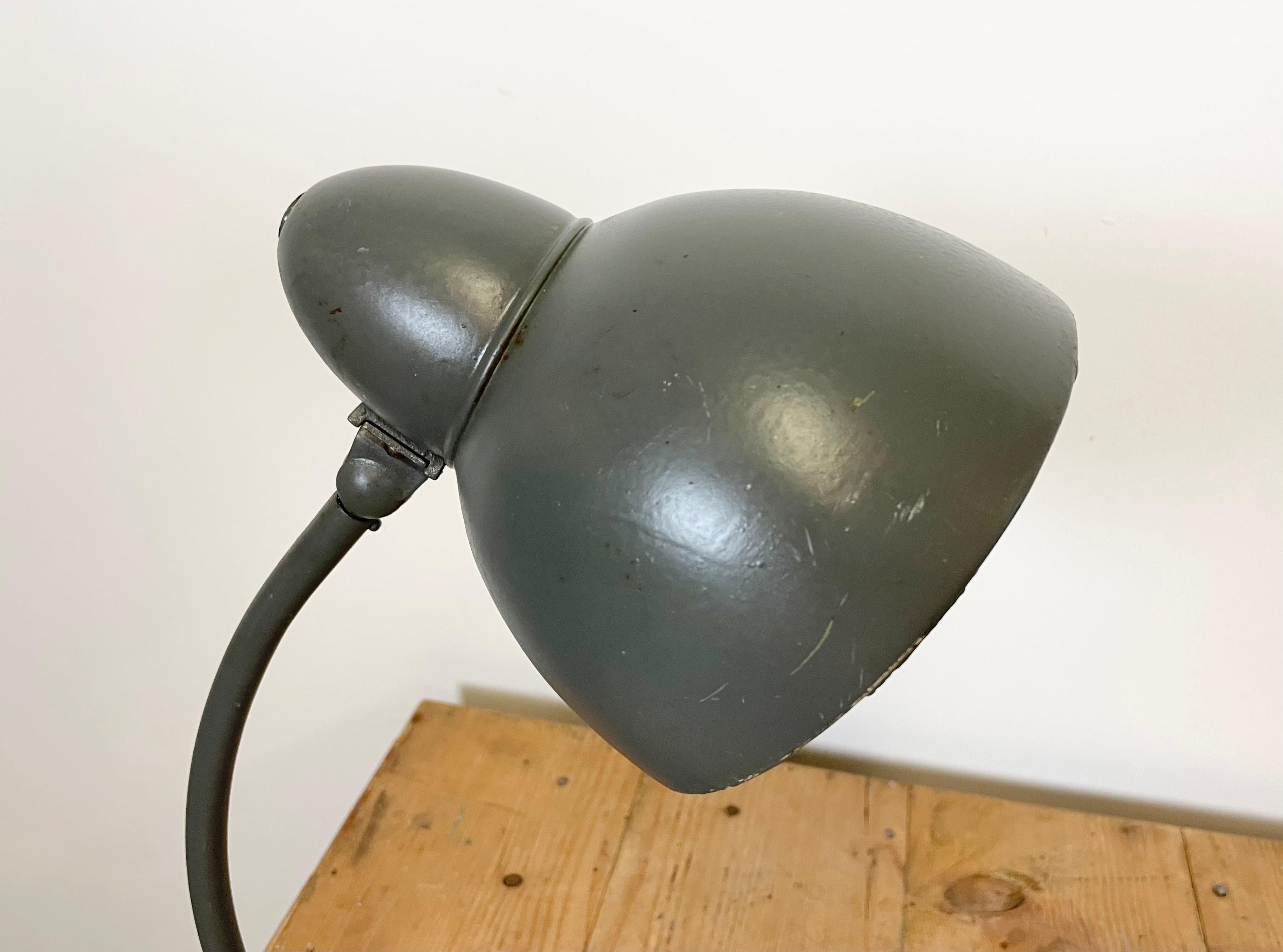 Grey Industrial Bauhaus Table Lamp, 1930s For Sale 2