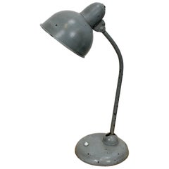 Vintage Grey Industrial Bauhaus Table Lamp, 1930s