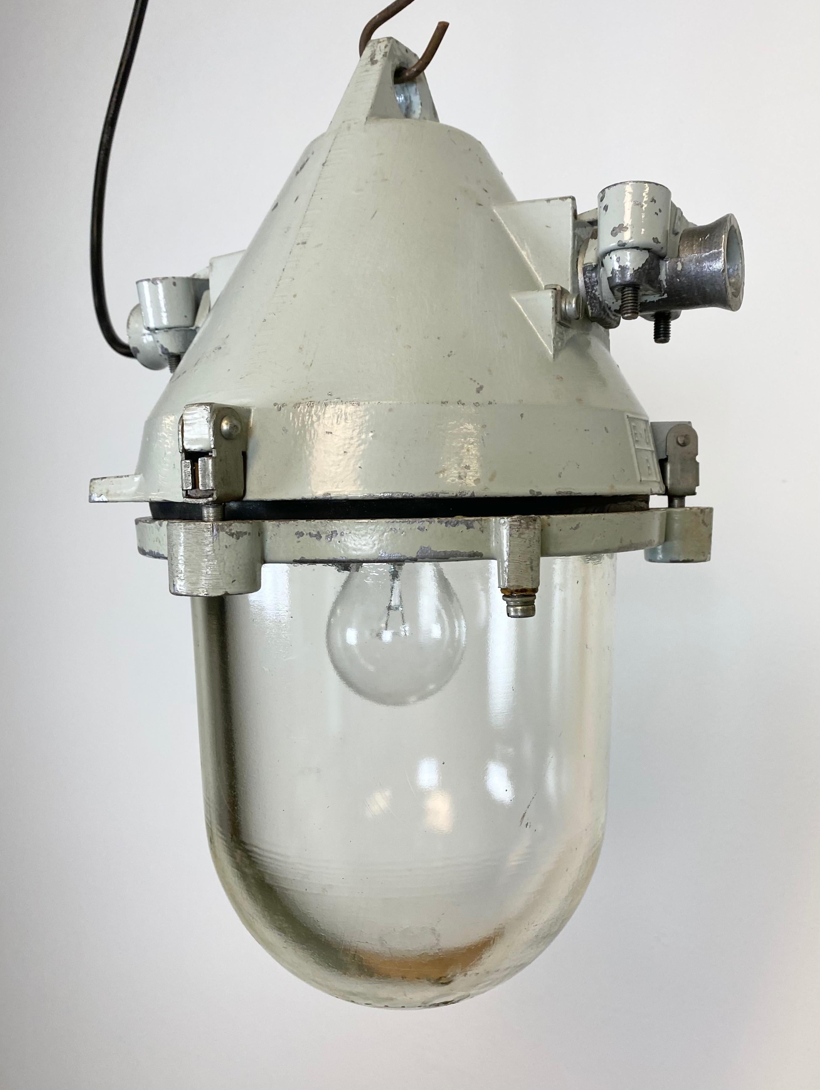 Late 20th Century Grey Industrial Cast Aluminium Explosion Proof Lamp, 1970s