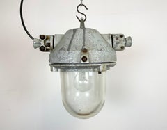 Grey Industrial Cast Aluminum Explosion Proof Lamp, 1970s