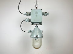 Grey Industrial Cast Aluminium Explosion Proof Lamp, 1970s