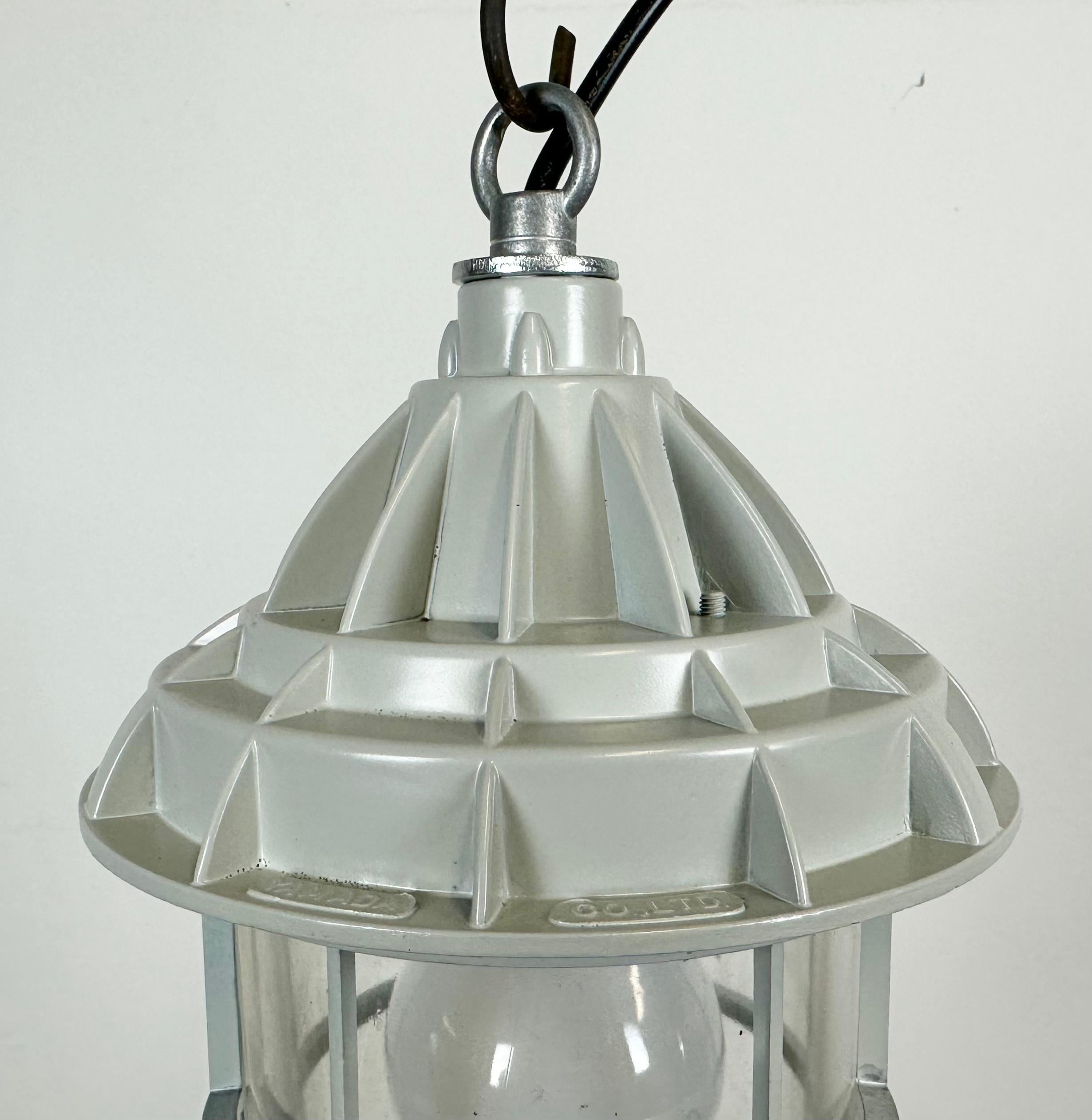 Grey Industrial Cast Aluminum Light from Yamada Co. Ltd In Good Condition For Sale In Kojetice, CZ