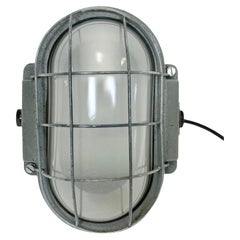 Grey Industrial Cast Iron Wall Light from Elektrosvit, 1960s