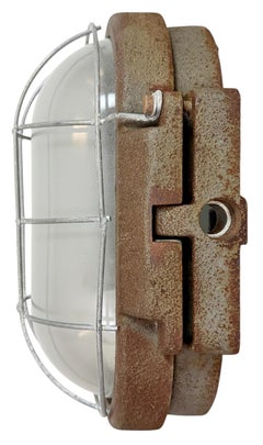 Grey Industrial Cast Iron Wall Light from Elektrosvit, 1960s