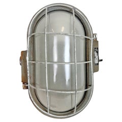 Grey Industrial Cast Iron Wall Light from Elektrosvit, 1960s